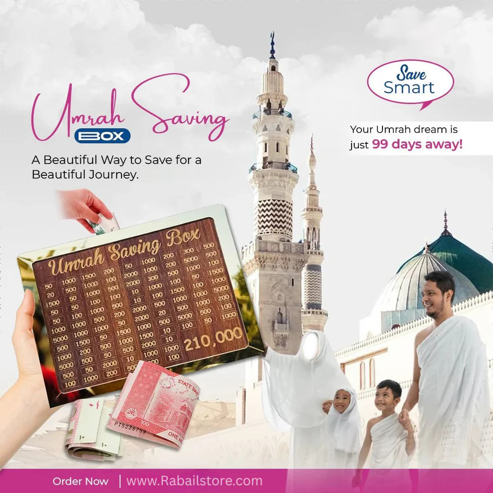 Buy 1 Get 1 Free ( Umrah Saving Box "Journey to Makkah Starts Here )